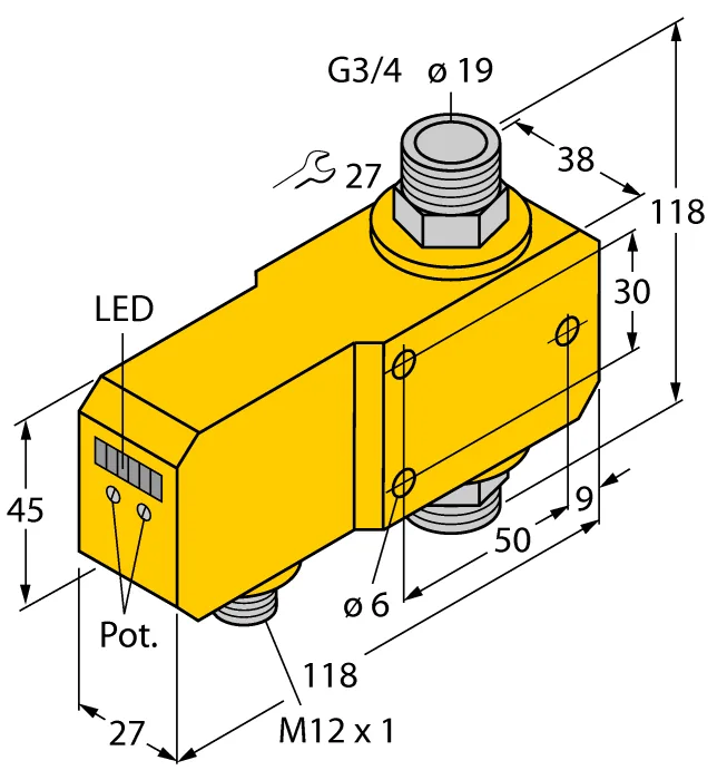 Калориметрические датчики потока TURCK FCI-D20A4P-LIX-H1141