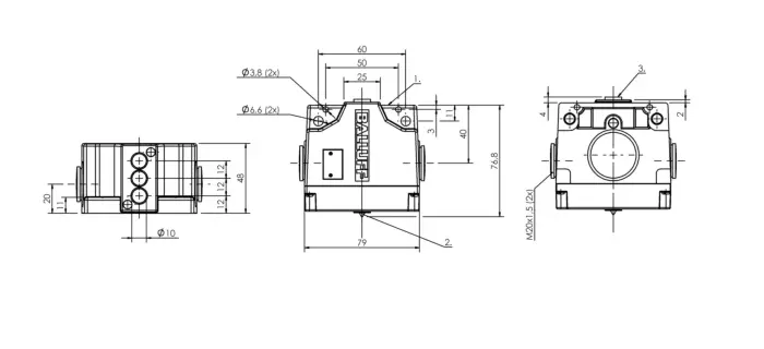 Блочные кулачковые выключатели Balluff BNS04EY
