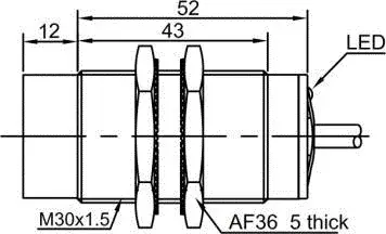 Индуктивные датчики LANBAO LR30XBN15DNOA