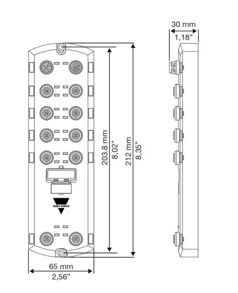 Коробки распределительные для датчиков Carlo Gavazzi YL212CEI8M1IO