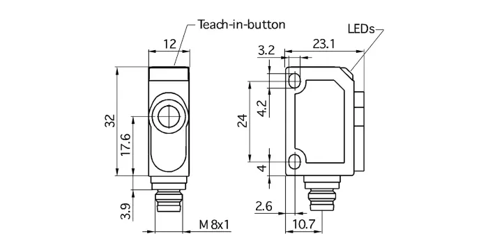 Датчики ультразвуковые с аналоговым выходом Microsonic zws-24/CU/QS
