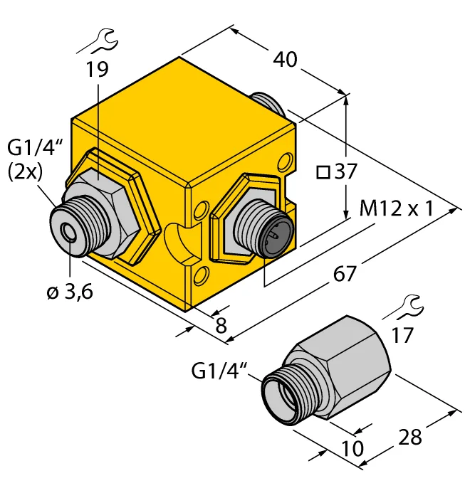 Калориметрические датчики потока TURCK FCIC-G1/4A4P-LIL-H1141/1.0