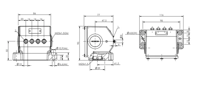 Блочные кулачковые выключатели Balluff BNS025F