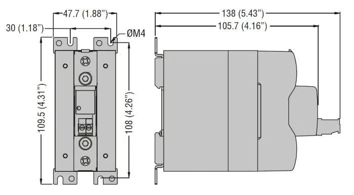 Однофазные твердотельные реле 380 В Lovato Electric HS1C6HV040A230