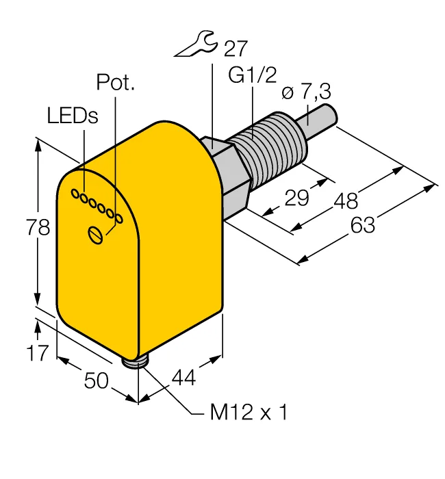 Калориметрические датчики потока TURCK FCS-GL1/2A4P-AP8X-H1141