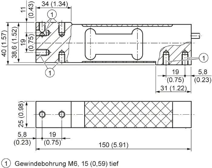 Нижняя крышка-заглушка контроллера Siemens 6ES7615-0AC10-0AA0
