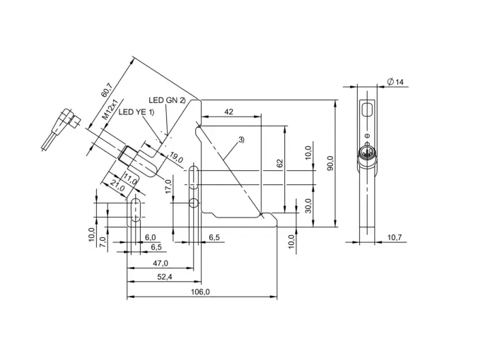 Угловые оптические датчики Balluff BWL001L