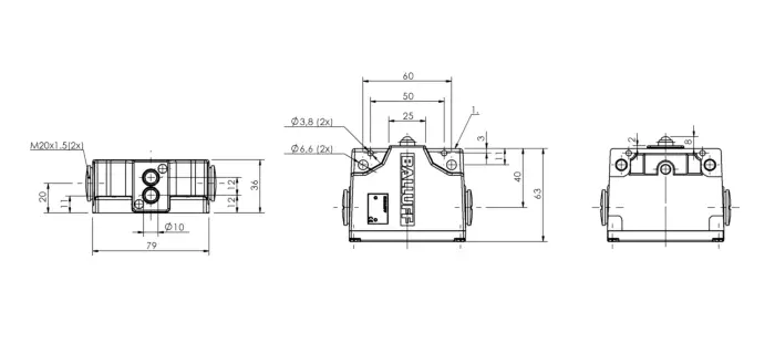 Блочные кулачковые выключатели Balluff BNS027J