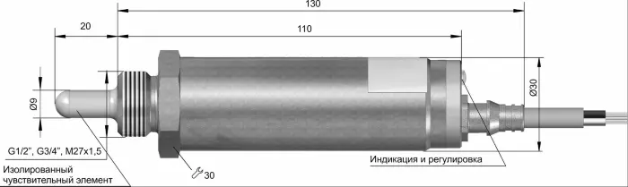 Емкостные сигнализаторы уровня СЕНСОР ДКЕ-Т20-202С-3272-ЛА.2