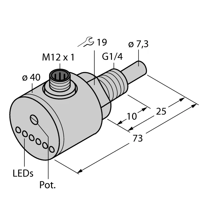 Калориметрические датчики потока TURCK FCS-G1/4A4-ARX-H1140