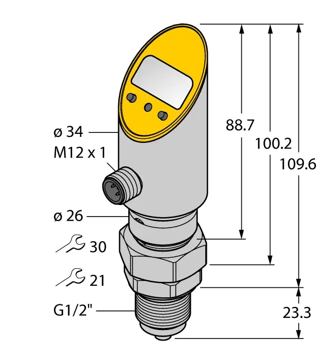Аналоговые датчики давления 4-20 мА TURCK PS0.25V-508-LI2UPN8X-H1141/3GD