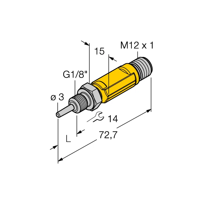 Датчики температуры аналоговые 4-20 мА TURCK TTM-103A-G1/8-LIUPN-H1140-L024