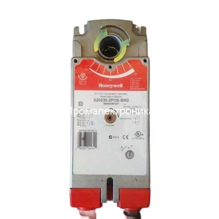 S20230-2POS-SW2 привод с возвратной пружиной, S=4 кв.м, 2-pt, 230Vac, 6VA, 20Нм, 2 конц. выкл