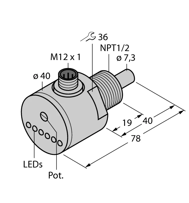 Калориметрические датчики потока TURCK FCS-N1/2A4-AP8X-H1141