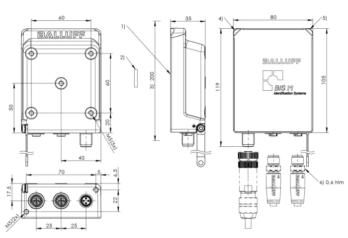 RFID считыватели меток Balluff BIS0179