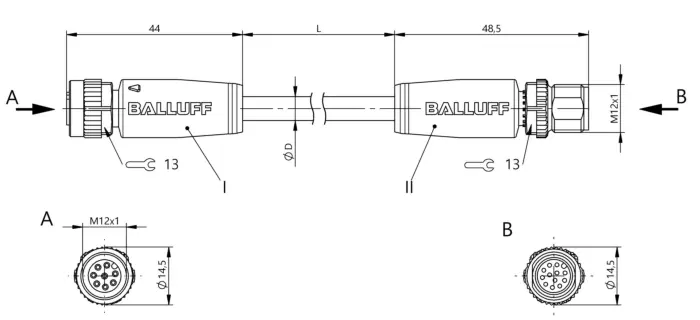 Соединительные кабели для датчиков Balluff BCC088K