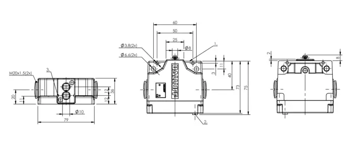 Блочные кулачковые выключатели Balluff BNS02FU