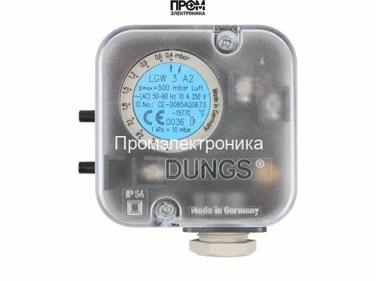 Реле давления Dungs LGW 3 A2 клеммное соединение