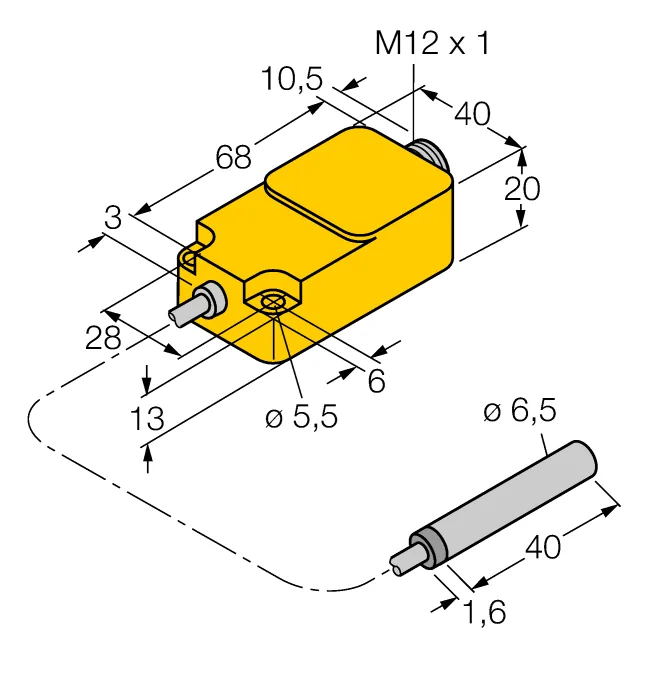 Индуктивные датчики расстояния TURCK BI1.5-EH6.5-0.2-Q20-2LU-H1141/S950