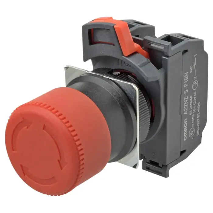 Выключатели аварийной остановки Omron A22NE-S-P002-N