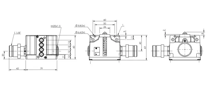 Блочные кулачковые выключатели Balluff BNS051M