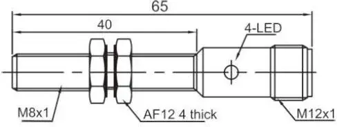 Индуктивные датчики LANBAO LR08BF02DPCY-E2