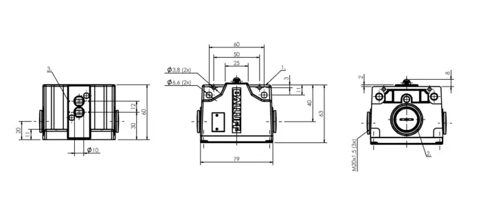 Блочные кулачковые выключатели Balluff BNS02H4