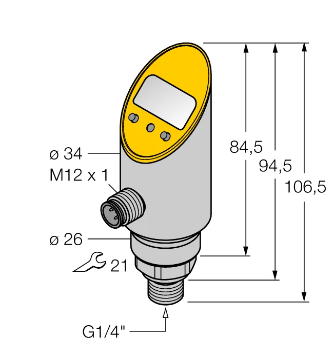 Датчики давления с релейным выходом TURCK PS01VR-304-2UPN8X-H1141