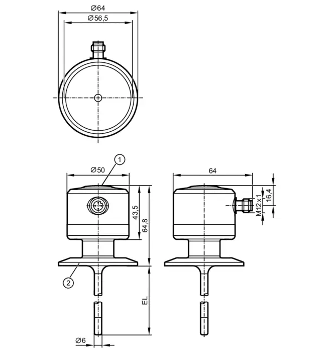 Датчики температуры pt1000 IFM Electronic TCC931