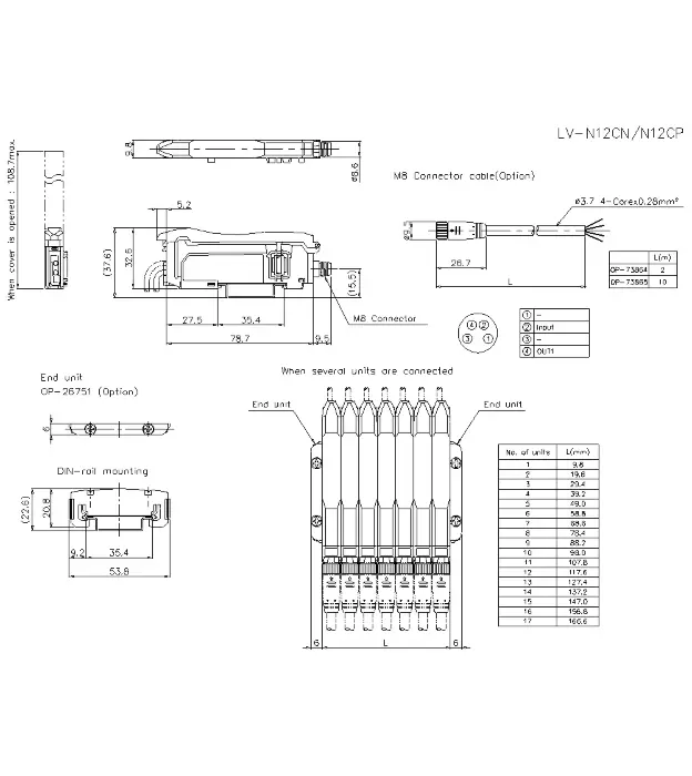 Оптоволоконные усилители для датчиков KEYENCE LV-N12CP