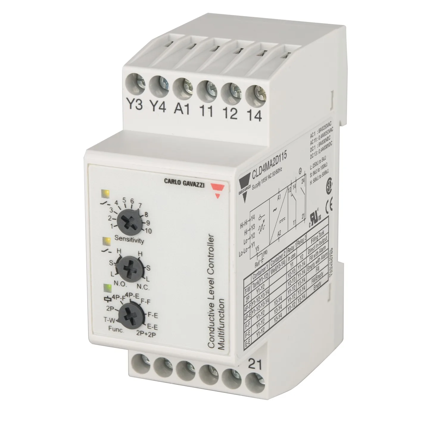 Реле контроля уровня жидкости Carlo Gavazzi CLD4MA2D115