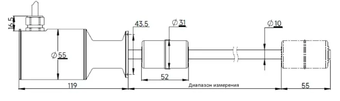 AMT Linear Position Sensor LPS2-LPC10FE0265MSU15N1A110