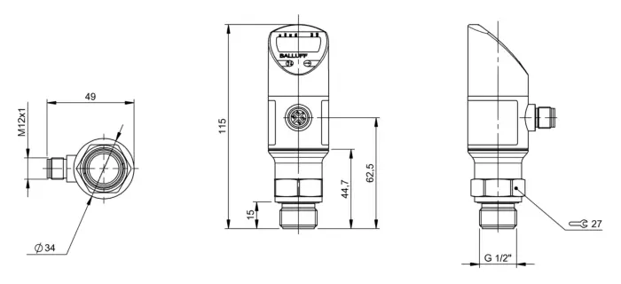 Аналоговые датчики давления 4-20 мА Balluff BSP006C