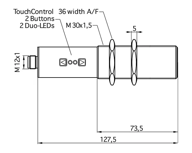 Датчики ультразвуковые с аналоговым выходом Microsonic mic-101/IU/HV/M30E/ K10