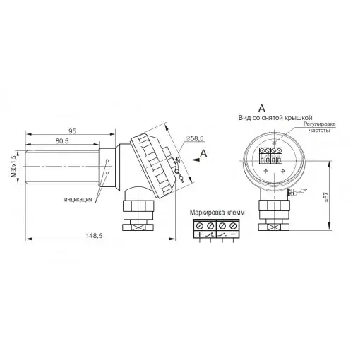 Датчики скорости и контроля частоты вращения ТЕКО IV2B AT81A8-43P-10-LZ-D