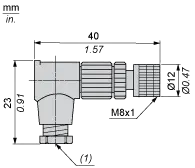 Разъемы для датчиков Telemecanique XZCC8FCM40V