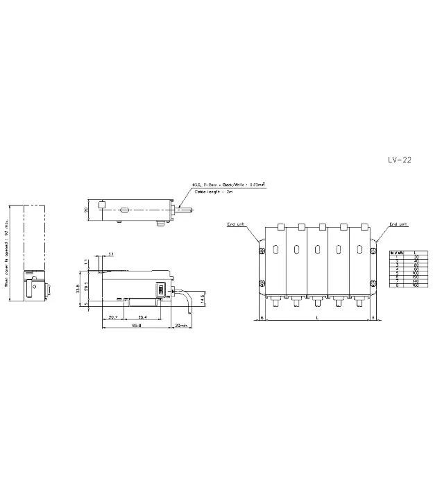 Оптоволоконные усилители для датчиков KEYENCE LV-22A