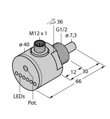 Калориметрические датчики потока TURCK FCS-G1/2A4-AP8X-H1141 0.5M