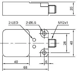 Индуктивные датчики LANBAO LE68SN25DNO-E2