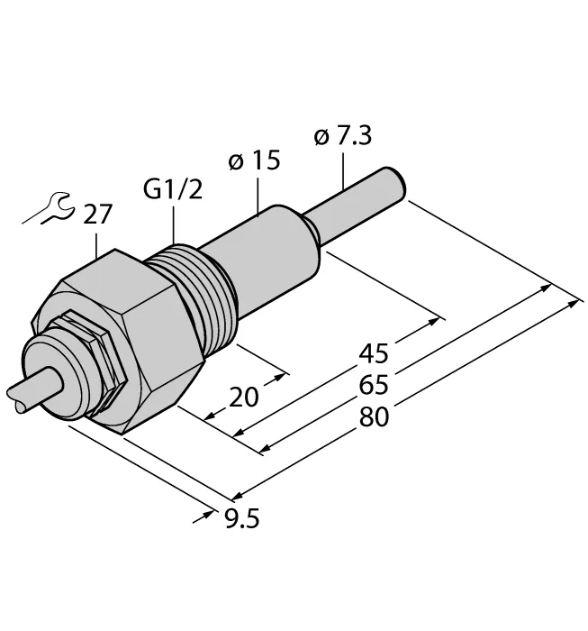 Калориметрические датчики потока TURCK FCS-G1/2HC4-NAEX0/L065/D024