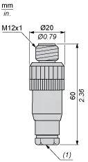 Разъемы для датчиков Telemecanique XZCC12MDM40B