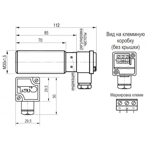 Датчики скорости и контроля частоты вращения ТЕКО IV21B AT81B5-01G-10-L