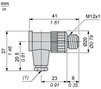 Разъемы для датчиков Telemecanique XZCC12MCP42B