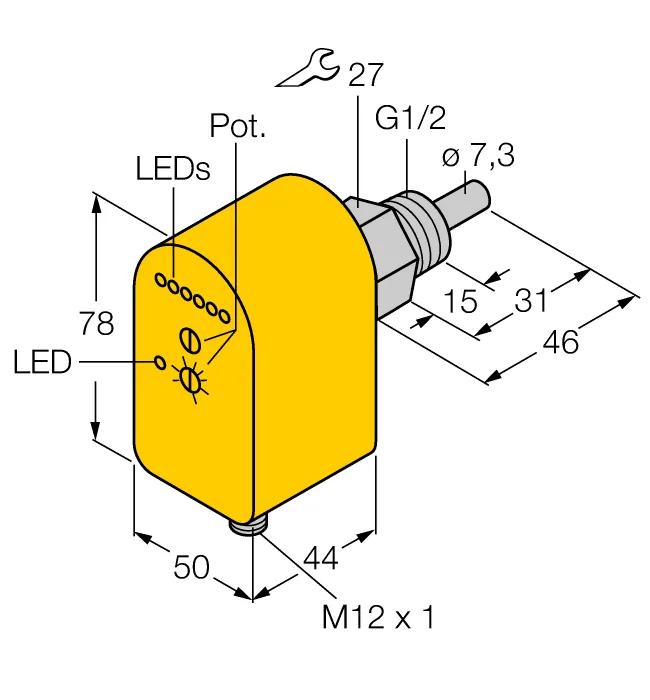Калориметрические датчики потока TURCK FTCS-G1/2A4P-2AP8X-H1140