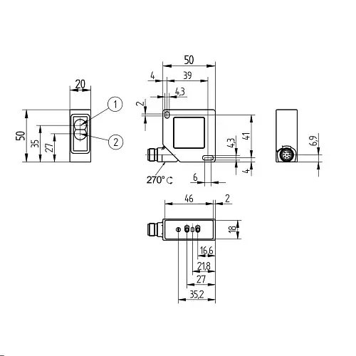 Люминесцентные датчики Wenglor A1P05QAT80