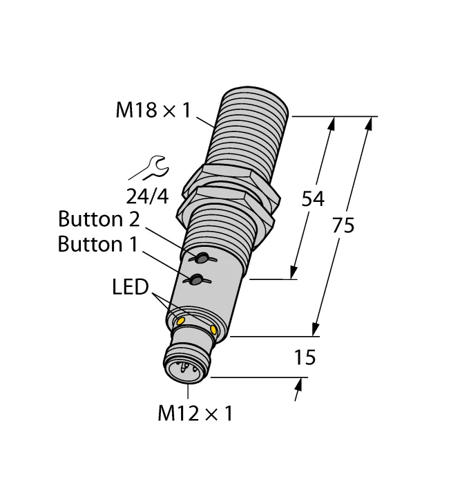 Датчики ультразвуковые с аналоговым выходом TURCK RU40U-EM18E-LIU2PN8X2T-H1151/3GD