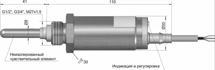Емкостные сигнализаторы уровня СЕНСОР ДКЕ-С40-201С-3123-СА