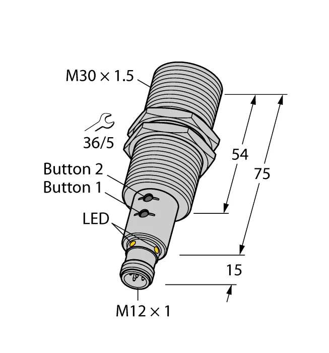 Датчики ультразвуковые с аналоговым выходом TURCK RU130U-EM30E-LIU2PN8X2T-H1151/3GD