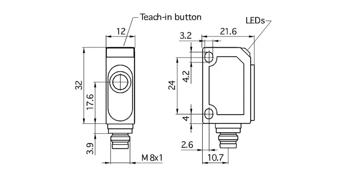 Датчики ультразвуковые с аналоговым выходом Microsonic zws-15/CI/QS