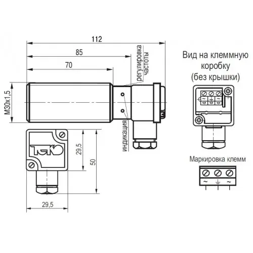 Датчики скорости и контроля частоты вращения ТЕКО IV11B AT81A5-01G-10E-L
